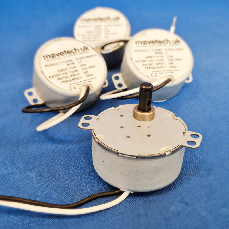 Mains Powered Metal Point of Sale (PoS) Motor - Various speeds (2.5RPM - 30RPM)