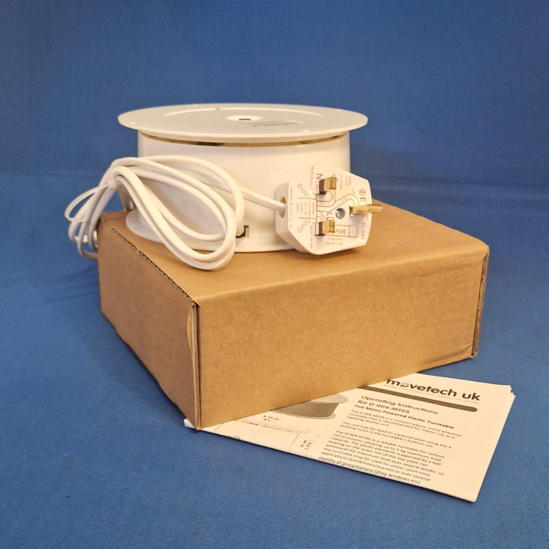 Large Point of Sale (PoS) Plastic Display Turntable (Mains) - Lightweight & Portable - Image 4